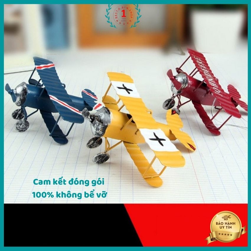 Mô hình đồ chơi phong cách vintage máy chất liệu kim loại dùng để trang trí nhà cửa giúp không gian sinh động màu sắc bắt mắt Qbinshop