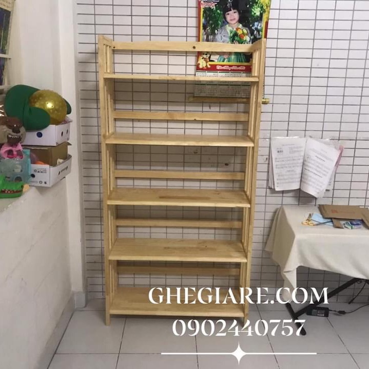 Kệ sách gỗ 5 tầng 80cm cao 157cm