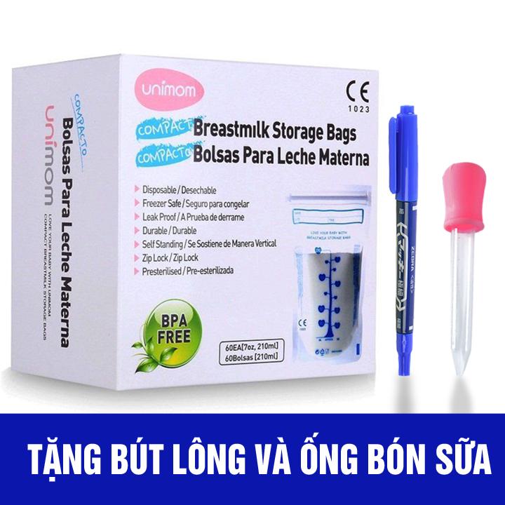 Hộp 60 túi trữ sữa Unimom Compact