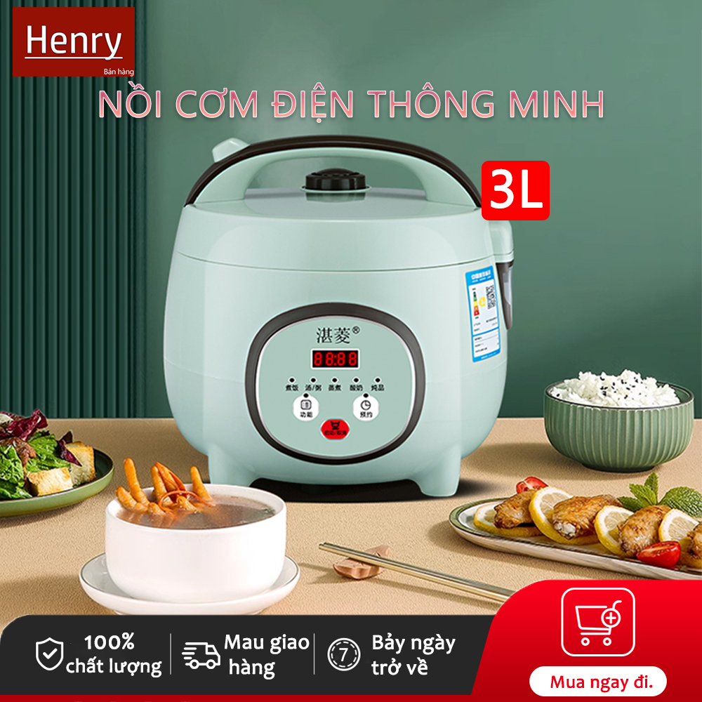 Henry Nồi cơm điện đa chức năng 3L, Nồi cơm điện mini cho gia đình