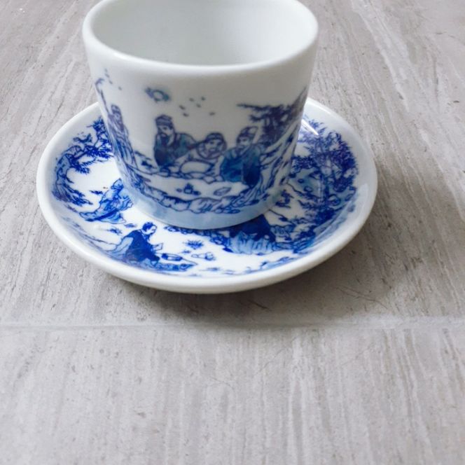 Combo ( 12 cốc tích + 12 đĩa kê )