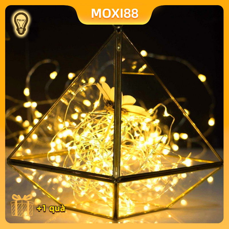 [HCM]【Tặng Kèm Pin 】 Dây Đèn Led Đom Đóm Fairy Light Dây Đồng 1M Sử Dụng Pin AA 1.5V Dùng Trang Trí Hộp Quà Bánh Kem Thiệp Vào Dịp Lễ.