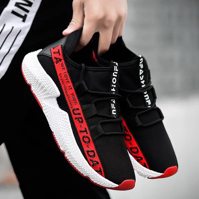 Giày sneaker thể thao SN6677 Đen-Đỏ- Ưu đãi cực shock
