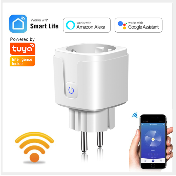 Ổ Cắm Wifi Điều Khiển Từ Xa 15A TUYA ,SMART LIFE công tắc điều khiển từ xa wifi