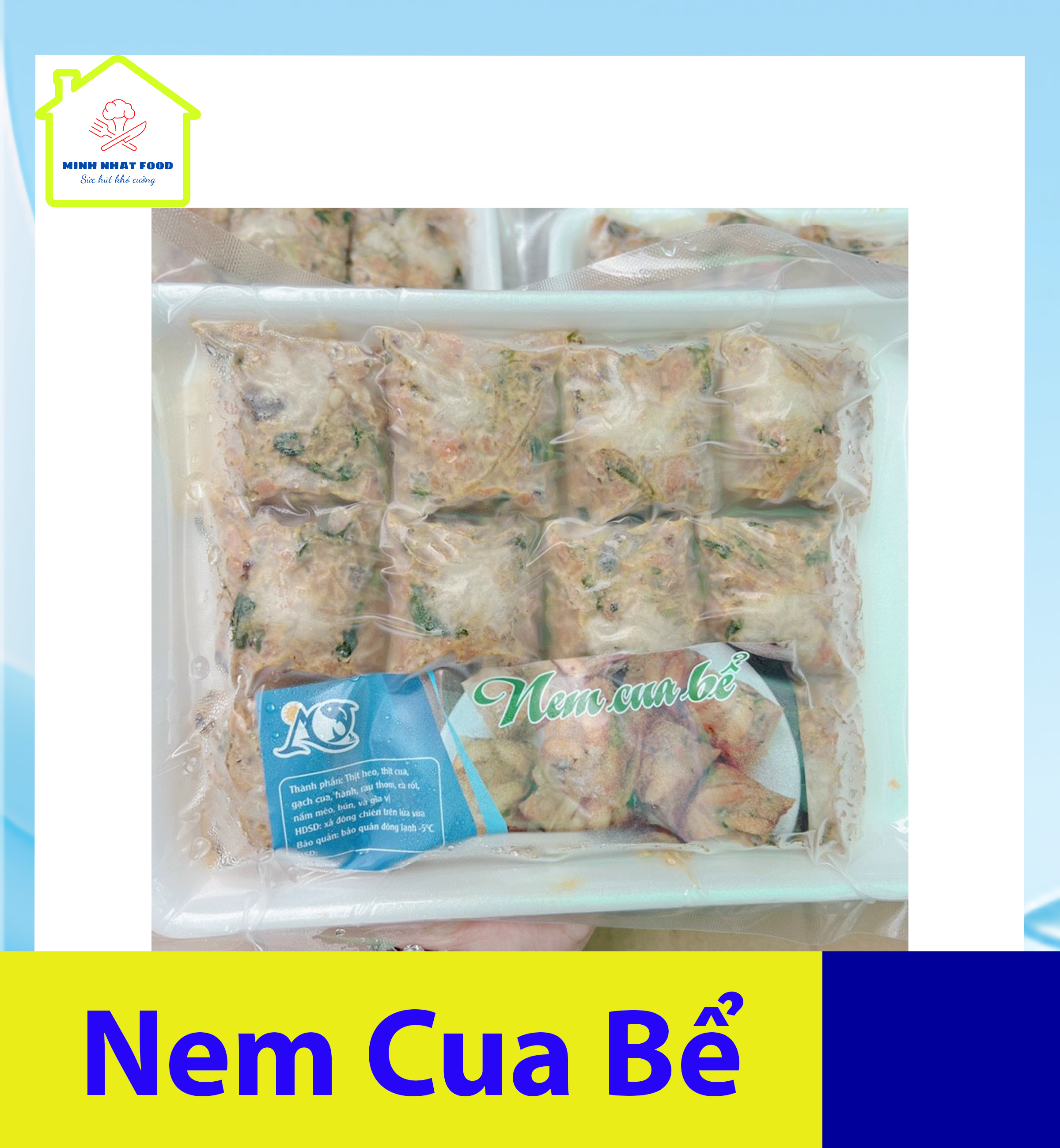 Nem cua bể đặc sản hải phòng khay 12 cái_ giao hỏa tốc 2h_cửa hàng thực phẩm minh nhật