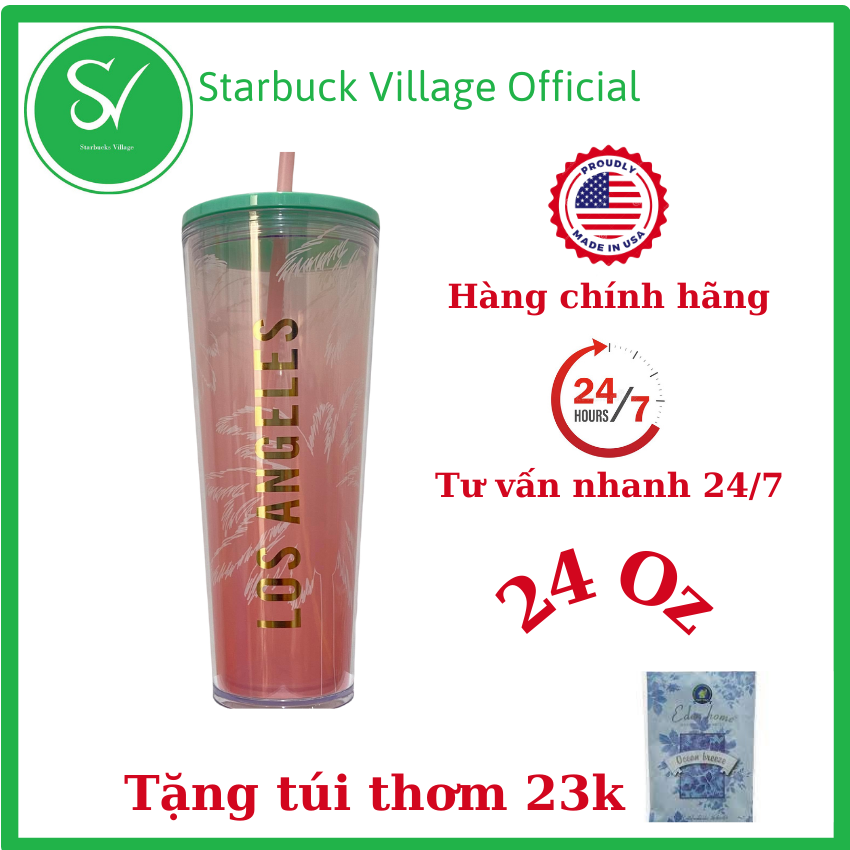 | hàng chính hãng | ly starbucks los angelles tumbler | 24oz / 710ml | starbucks village