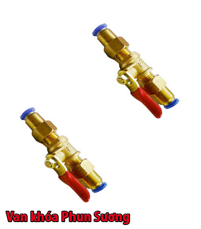Van khóa ống phun sương bằng đồng 8mm dùng cho hệ thống phun sương