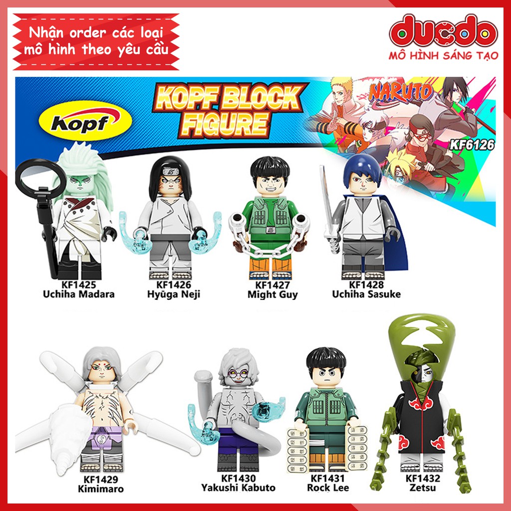 Minifigures các nhân vật Naruto Madara Kikimaro Kabuto - Đồ chơi Lắp ghép Xếp hình Mô hình Mini Kopf KF6126