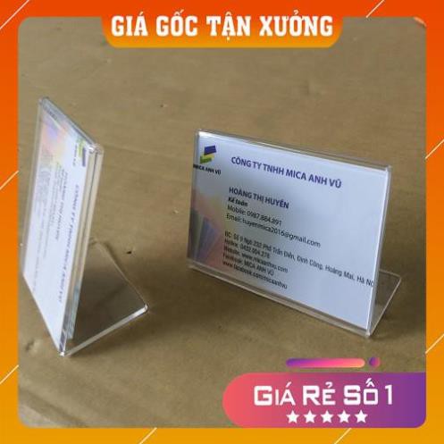 Bộ 10 Kệ mica chữ L kích thước 6cm x 9cm, Kệ để giá sản phẩm, Menu L để bàn, Giá mica, mica để tên, mica chức danh, siêu trong