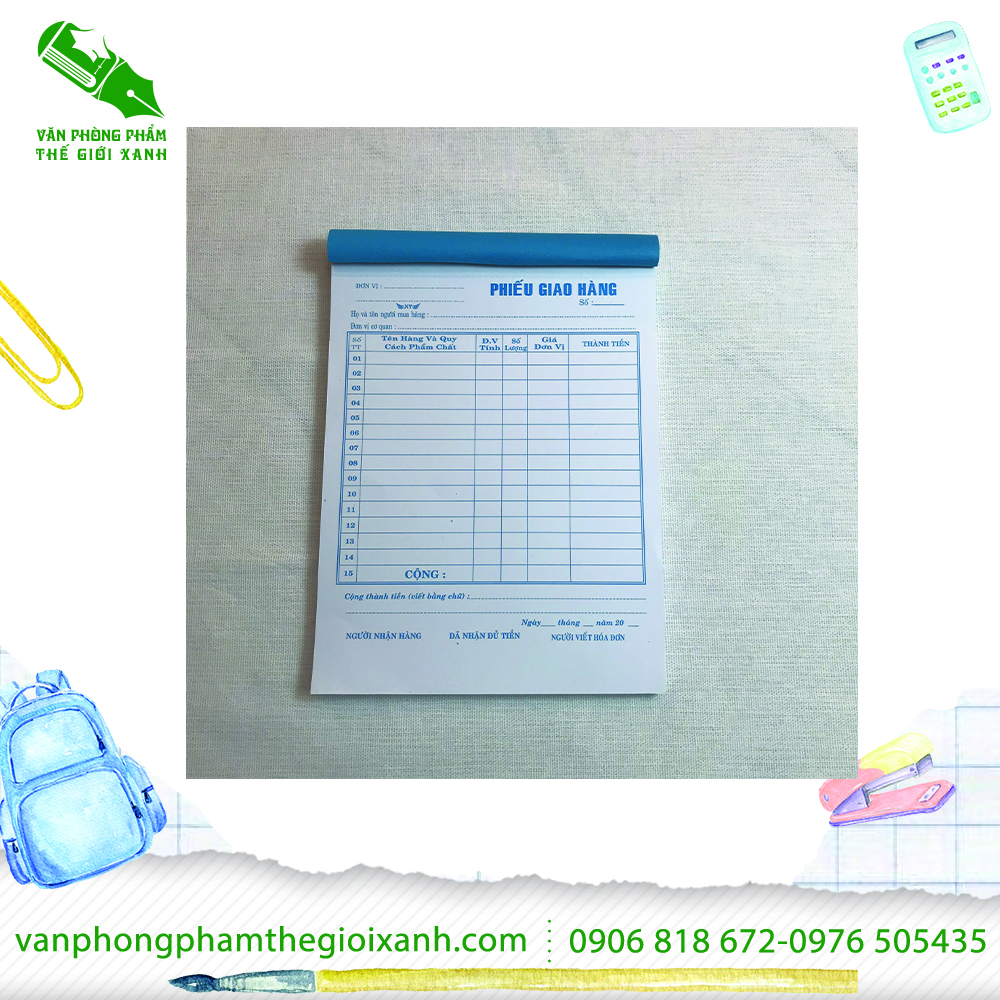 Phiếu giao hàng 1 liên a5 95 tờ