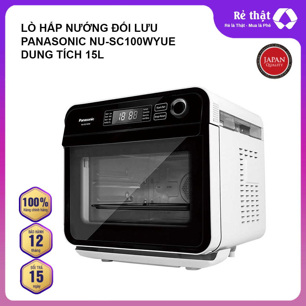 Lò hấp nướng đối lưu panasonic nu-sc100wyue dung tích 15l bảo hành 12 tháng
