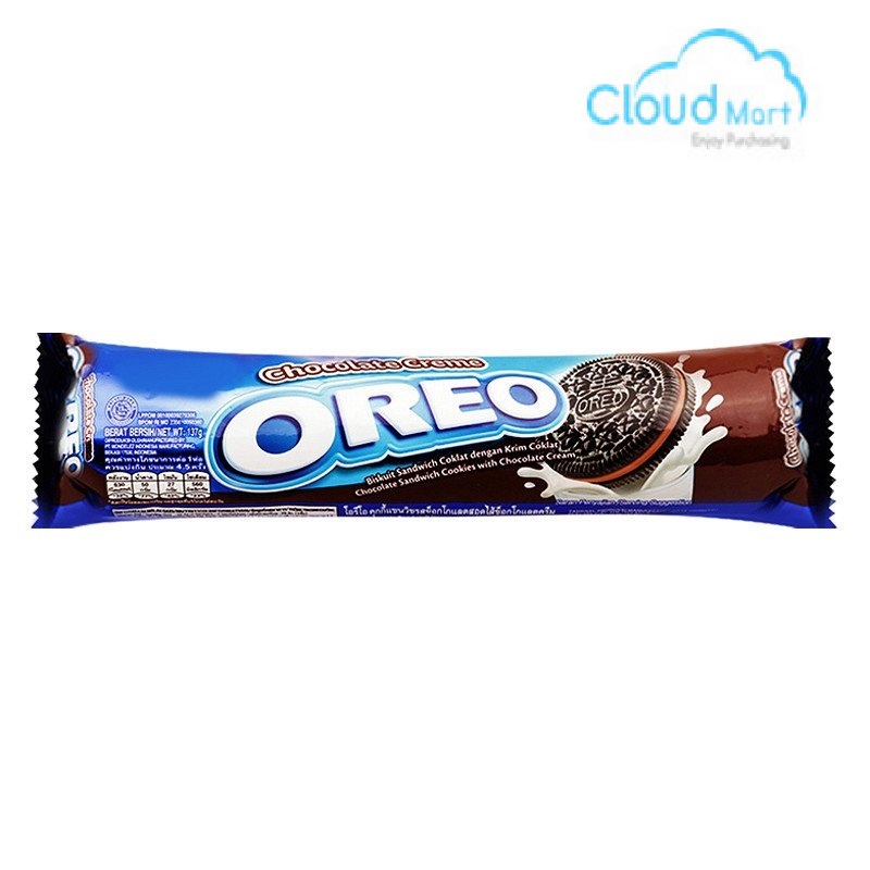 Bánh quy Oreo nhân Socola 137g - Nguyên liệu pha chế trà sữa Cloudmart