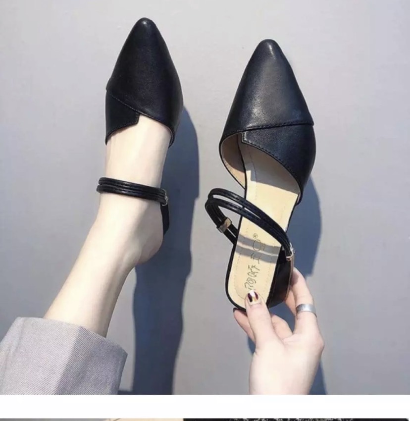 Giày sục Giày sandal búp bê Giày búp bê mũi nhọn Giầy mũi nhọn Giày bệt
