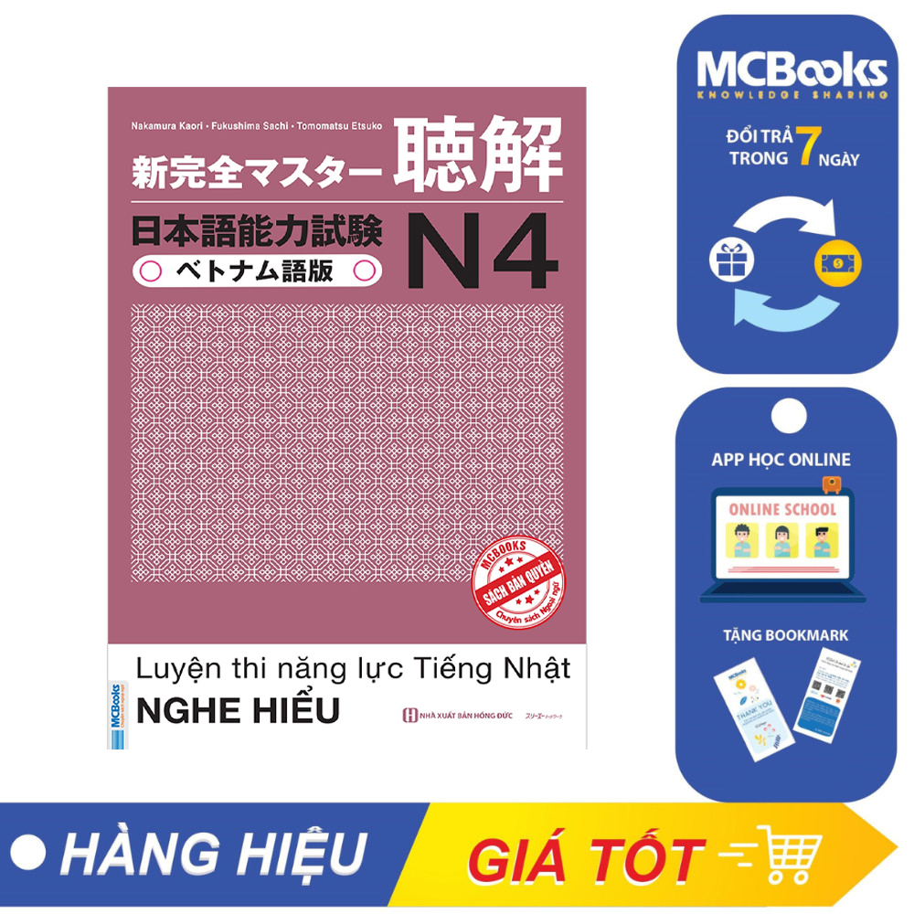 Sách - luyện thi năng lực tiếng nhật n4 - nghe hiểu - mcbooks