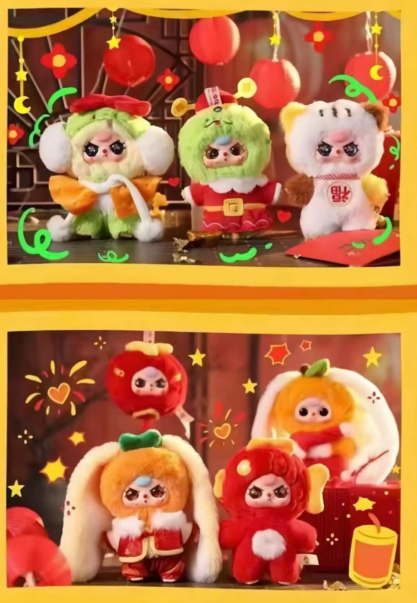 Hộp mù , Túi mù Baby Three Tết Limited Siêu dễ thương Bé Ba Mới Chính Hãng Dễ Thương Sang Trọng Đồ Chơi Nhồi Bông Blind Box Series