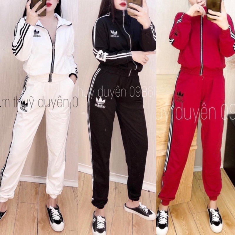 Bộ thể thao kẻ 3 sọc trẻ trung năng động hàng cao cấp co giãn cam kết không xù lông có ảnh thật