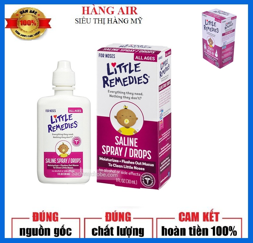 Nước Nhỏ Mũi Little Remedies 30ml của Mỹ