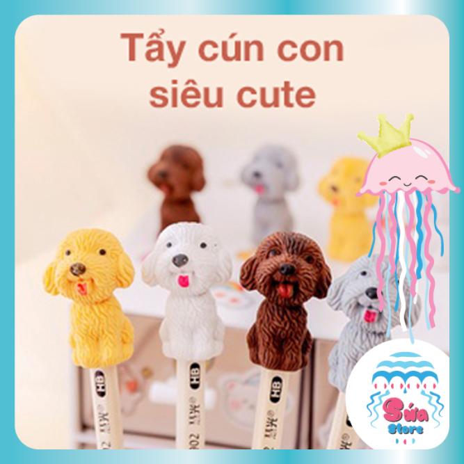 Tẩy bút chì cún con cục gôm hình cún con dễ thương cho bé TAY01