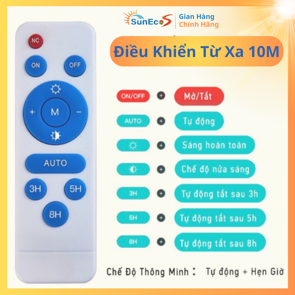 Điều khiển năng lượng mặt trời Suneco , Bảng Mạch Đèn Năng Lượng Mặt Trời Điều Khiển Từ Xa