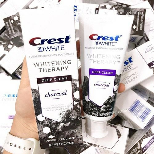 Kem Đánh Răng Crest 3D White Whitening Therapy Charcoal 116G của Mỹ - Set 4 Chai, cam kết sản phẩm đúng mô tả, chất lượng đảm bảo