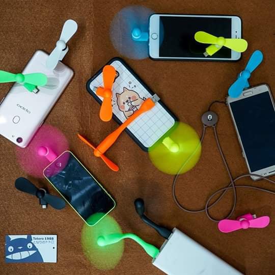 Quạt Mini Usb 2 Cánh Cắm Điện Thoại Android Iphone hót hít