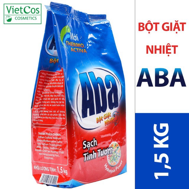 Bột giặt nhiệt Aba sạch tinh tươm 1.15kg