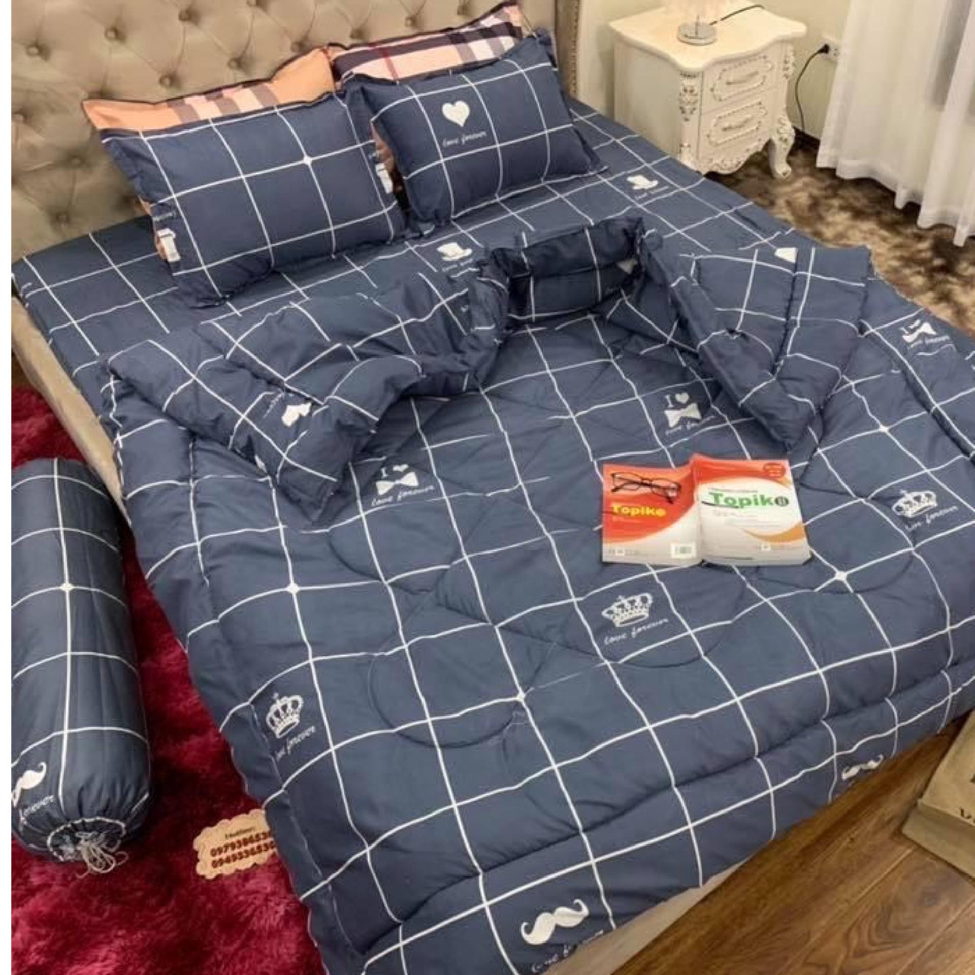 BỘ CHĂN GA GỐI CHẦN PHAO VƯƠNG MIỆN 5 MÓN + TẶNG VỎ ÔM