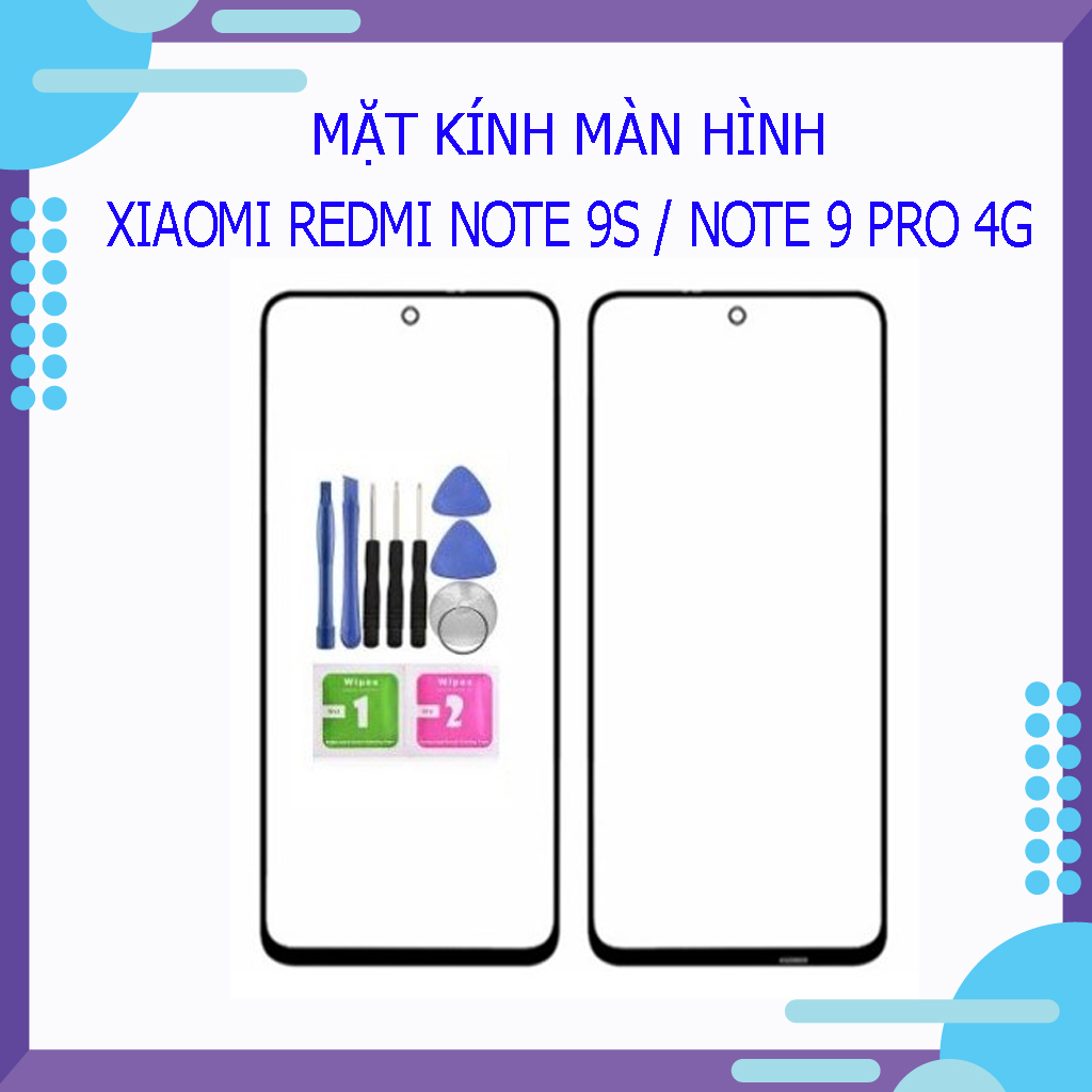 Mặt kính màn hình Xiaomi Redmi Note 9S/ Note 9 Pro 4G Kèm keo OCA