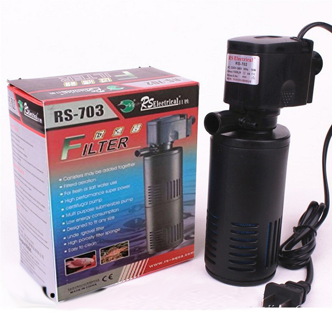 Máy lọc nước RS 703 Vừa bơm lọc vừa sục khí oxi Có Quả lọc Chìm hồ cá vi sinh chuyên dụng dành cho bể cá cảnh gia đình