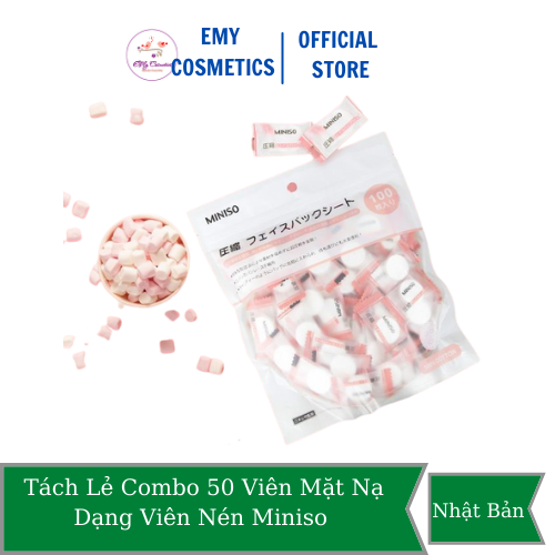 [HCM]Combo 50 viên mặt nạ nén Miniso Nhật Bản