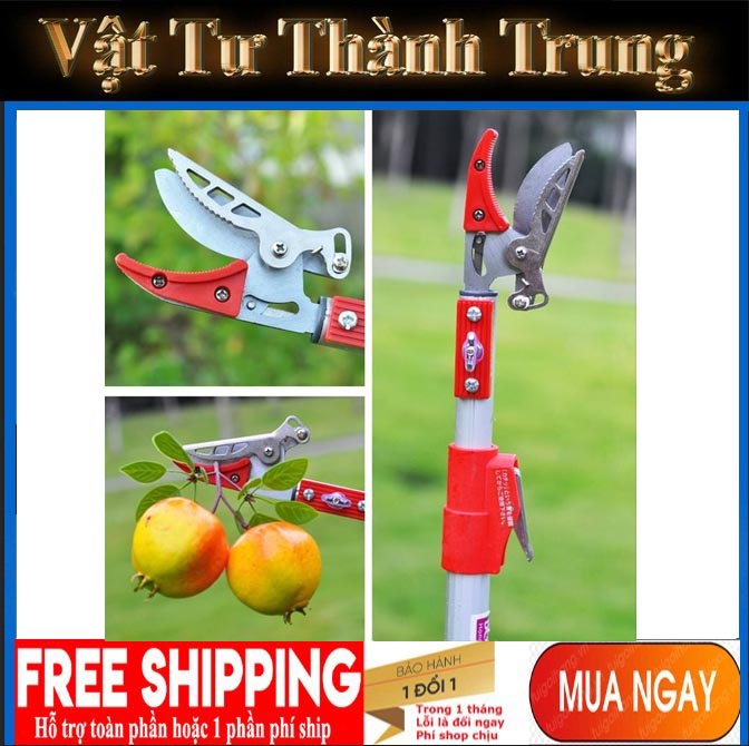 KÉO HÁI QUẢ - KÉO CẮT CÀNH TRÊN CAO DÀI 3M- Gậy hái hoa quả,sào cắt quả