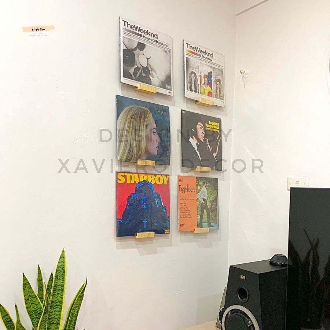 Kệ Để Tranh Ảnh Đĩa Cd Đĩa Than Gỗ Tự Nhiên 10X12Cm Gắn Tường - Xaviero Decor