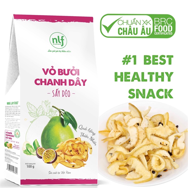 Vỏ bưởi chanh dây sấy dẻo 100g