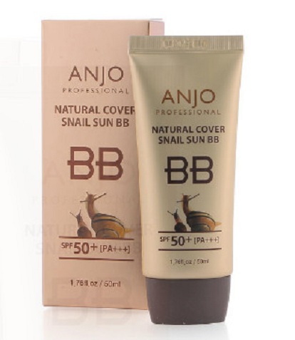 (CHÍNH HÃNG) Kem chống nắng trang điểm từ ốc sên Anjo Natural Cover Snail Sun BB SPF50+ PA+++ 50ml