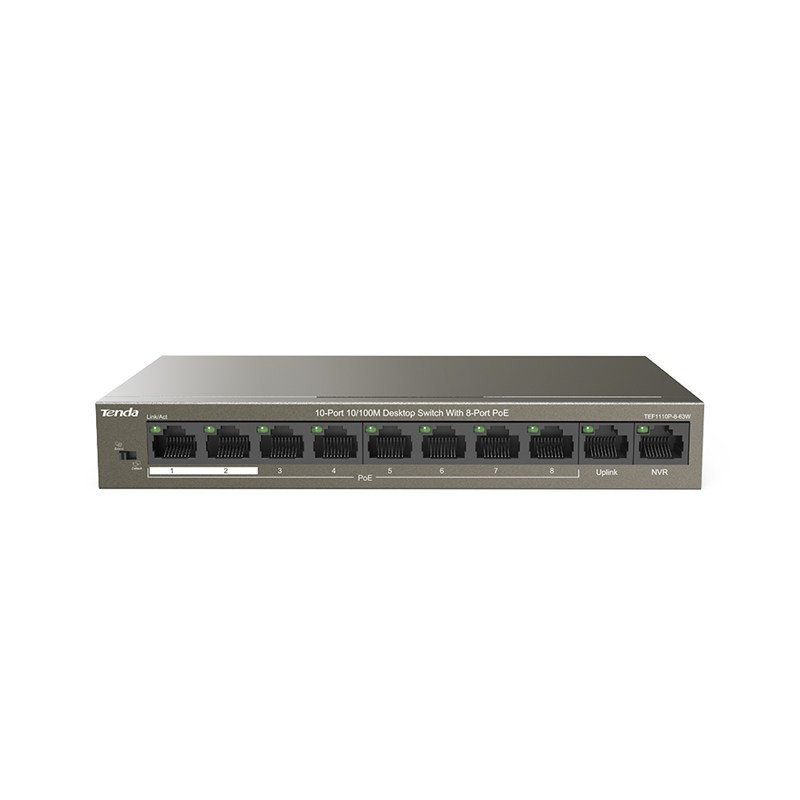 Switch tenda 8 port poe tef1110p-8-63w