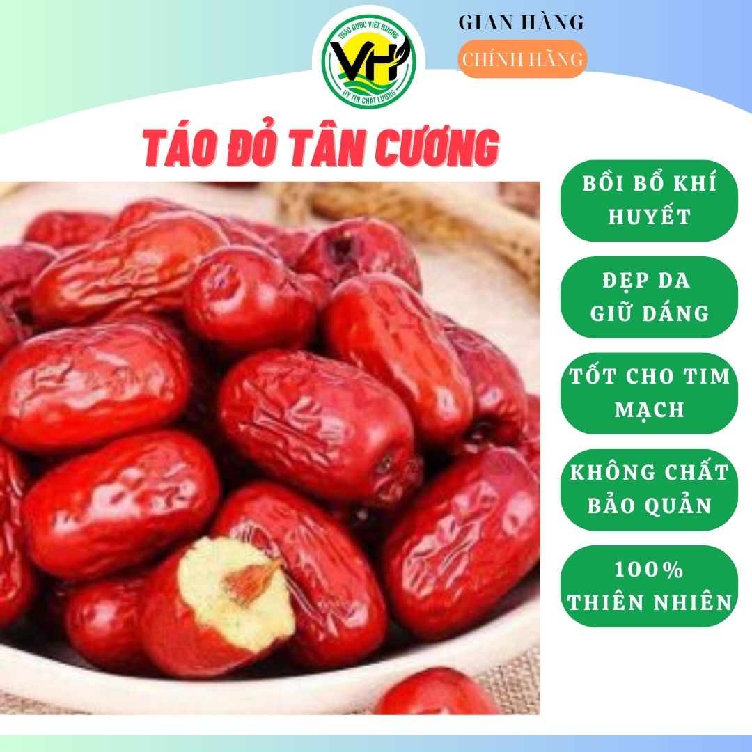 Táo đỏ Tân Cương chín sấy khô, nguyên liệu nấu chè, chưng yến, hầm canh, pha trà, loại 1, ngủ ngon, tốt cho tim mạch