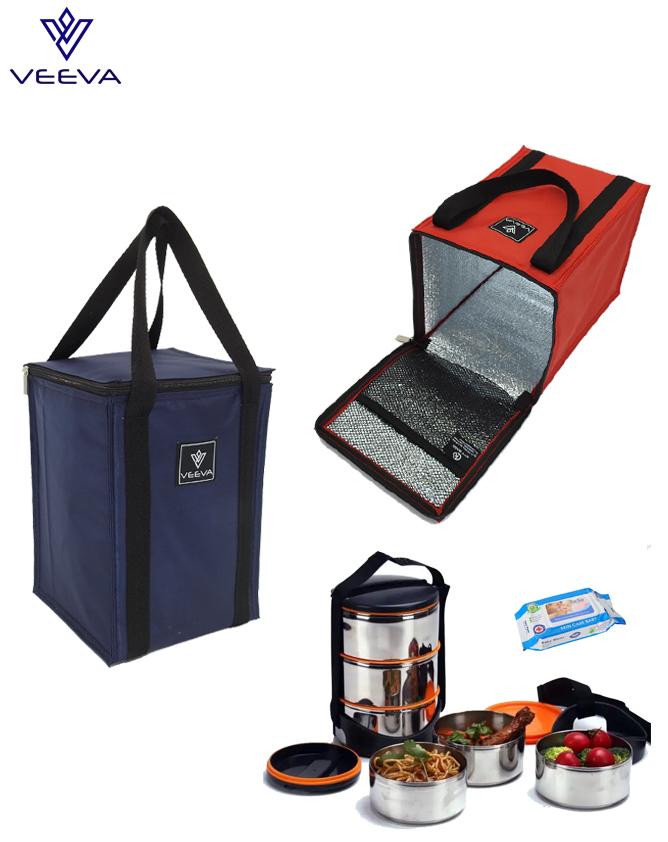 TÚI GIŨ NHIỆT ĐỰNG CAMEN CƠM 3 TẦNG 7043