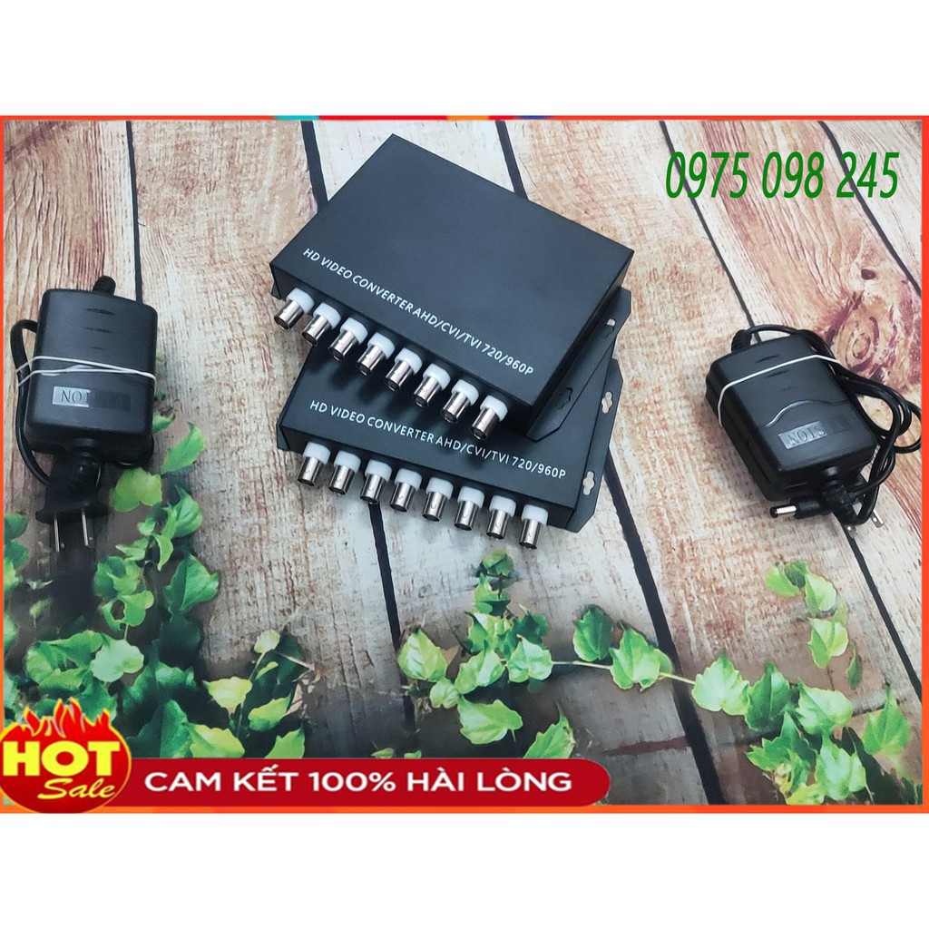 Bộ chuyển đổi video analog bnc sang cáp quang 8 cổng 960p
