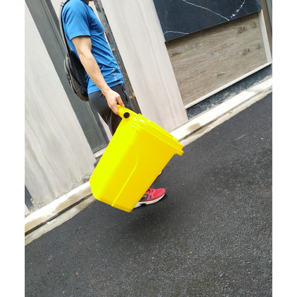 THÙNG RÁC NHỰA 30 LÍT - MÀU VÀNG