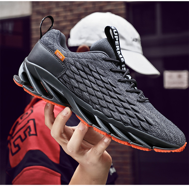 Combo giày sneaker nam GN328 + Lót giày - Giày thể thao nam cao cấp vải dệt lưới thoáng khí, đế sóng đàn hồi, chống lún, chống trơn trượt