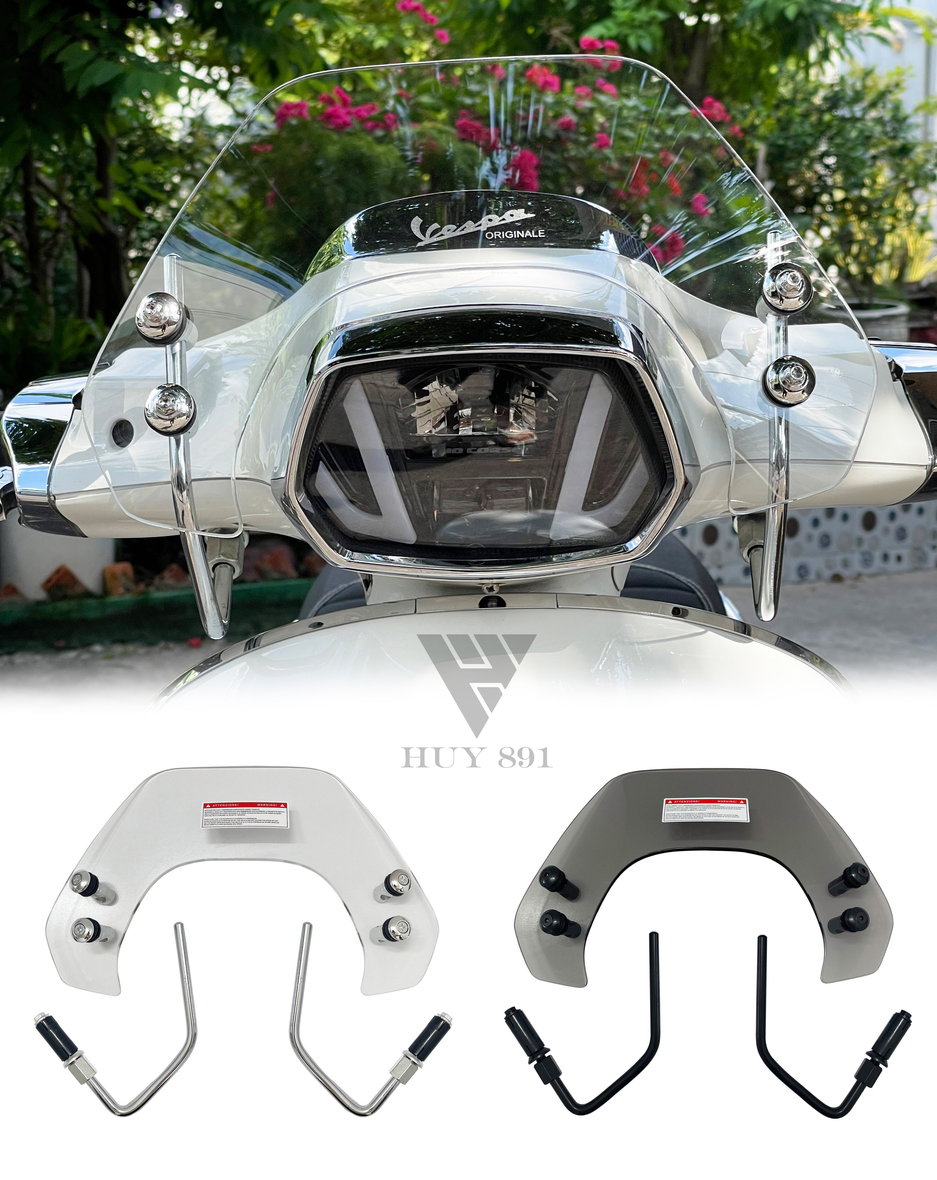 Kính chắn gió thấp dành cho Vespa Sprint, Notte
