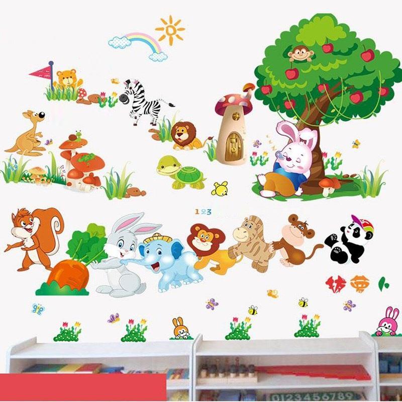 Decal dán tường Ngày hội rừng xanh- T45-kiddecals