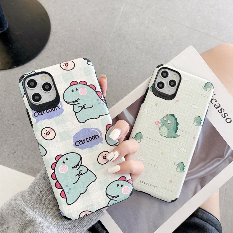 Ốp lưng da imd dino cartoon