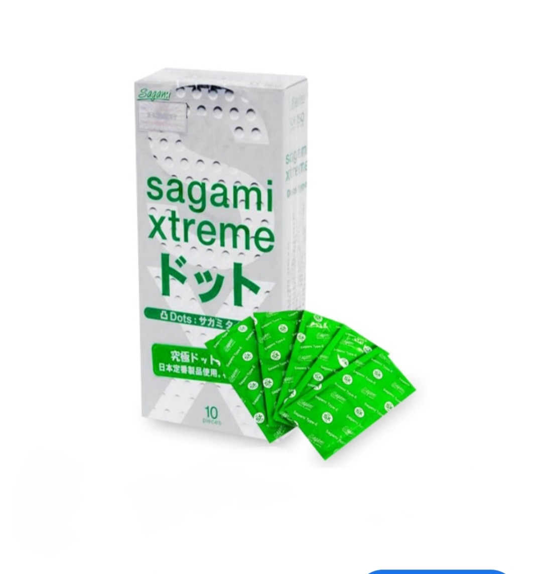 Bao cao su Sagami Xtreme White ( hộp 10 chiếc) - Bao cao su nam có gân gai nhỏ cam kết chính hãng