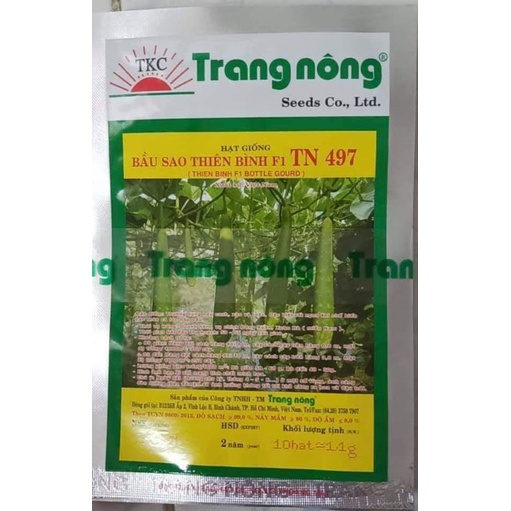 [HẠT GIỐNG TRANG NÔNG] Hạt giống bầu sao thiên bình TN497, trái dài, to ăn ngọt