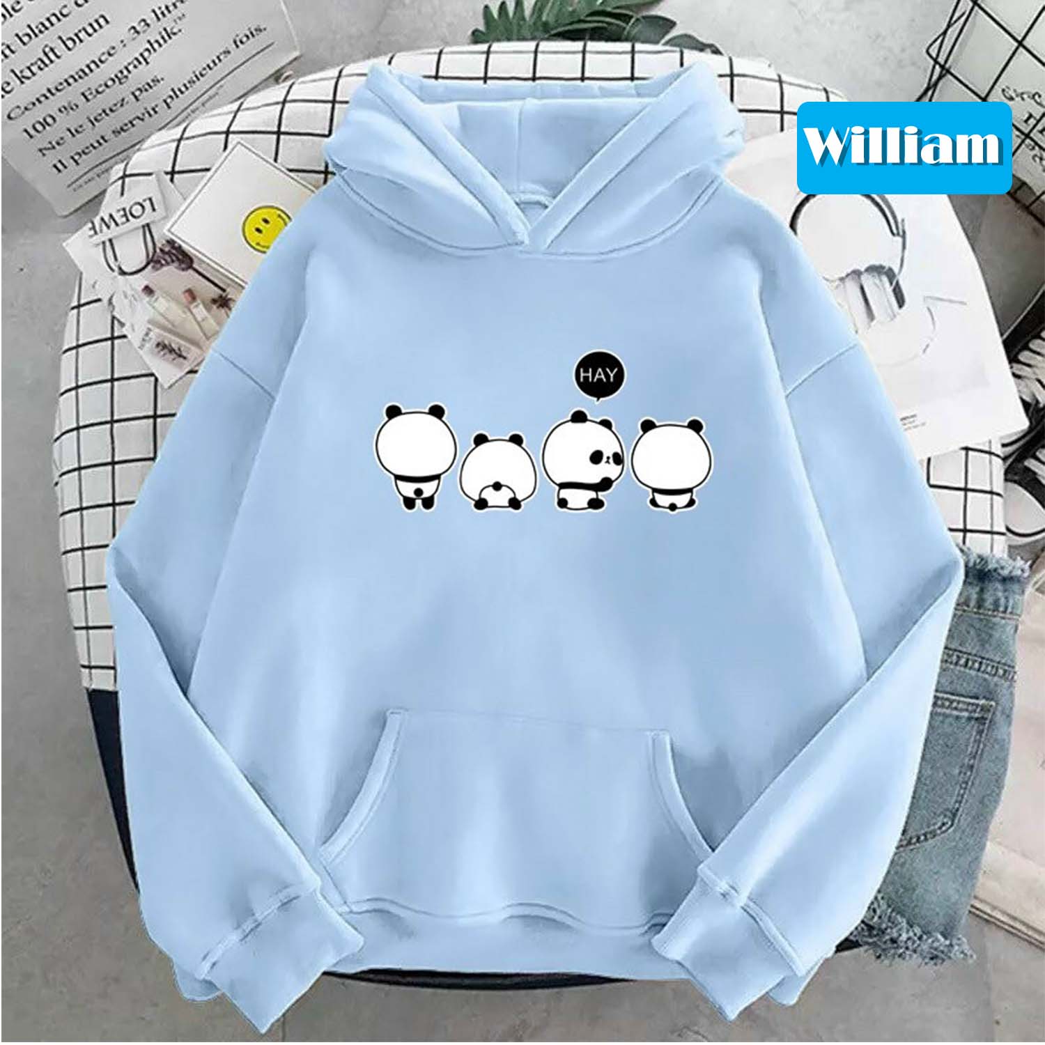 [HCM]Áo hoodie nam nữ nỉ ngoại in hình chất nỉ bông dày dặn nón 2 lớp thích hợp làm áo cặp William - DS76