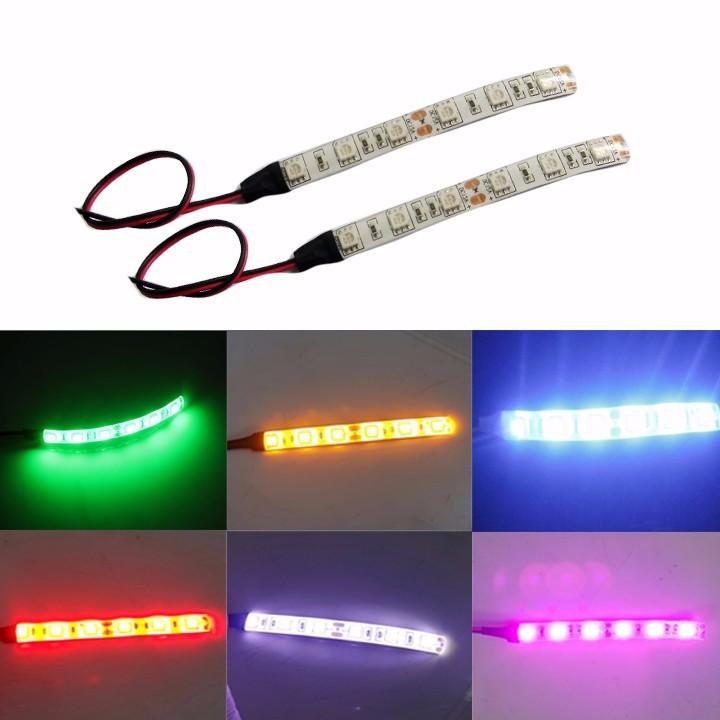 Cặp led dây 6 nhân độ đèn dermi xe máy 12V
