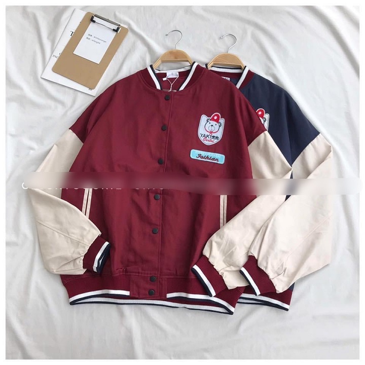 Áo Khoác Bomber Nữ 2 Lớp CÚc Bấm YAK1