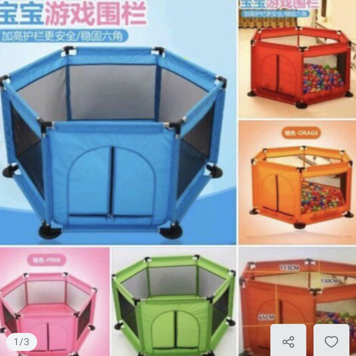 Quây cũi kiêm nhà bóng khung inox cho bé