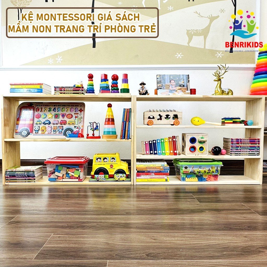 Kệ Đồ Chơi Montessori, Kệ Sách Đa Năng Mindesign Ngăn Nắp Gọn Gàng